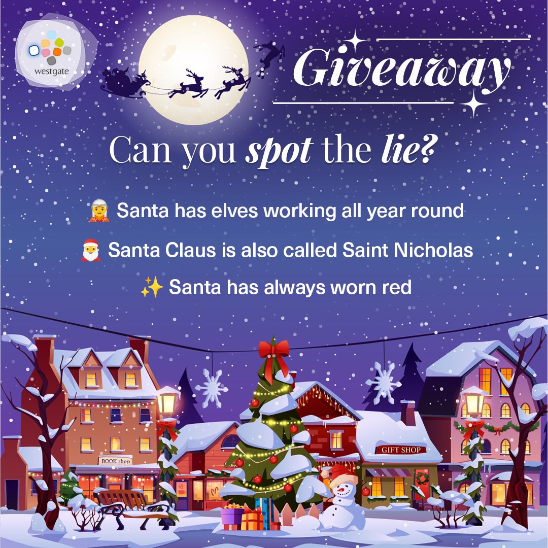 A festive image illustrating Christmas cheer and a quiz challenge.